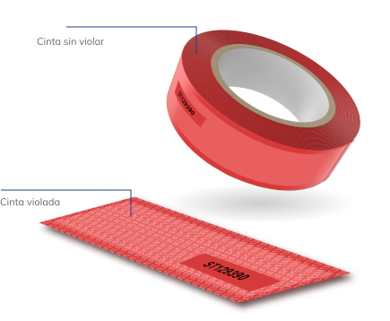 Cinta con folios y precortes